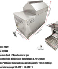 Top Shelf Pro Grade Gas Coffee Roaster 110 Lb Batch Capacity Stainless Steel Bean And Nut Machine from a side angle with control panel.