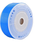 Side view of Blue PU Air Hose 4mm OD 2.5mm ID, 525 Ft Long Pneumatic Tubing for Air Compressors on reel