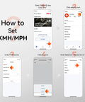 Steps to set KMH/MPH on Wireless Bike Computer GPS With ANT Plus Bluetooth, 2.5 Inch Display, IPX6 Waterproof Cycling Computer