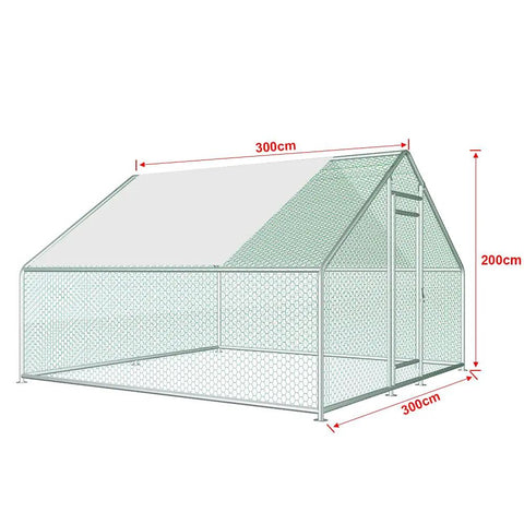 Heavy Duty Beefy Outdoor Chicken Coop With Metal Frame Large Poultry Pen Enclosure Rustproof Wire Mesh Waterproof
