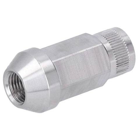 Super Cool 1-2-20 Lug Nuts Socket Kit Made From Super Tough T304 Stainless Steel That Stands Up To Any Rust, Heat And Bumper Bumps While Providing A Dead Universal Fit For All Your Daily Wheels With Top Strength And Long Term Grip For 20 Pieces Total, close-up single lug nut