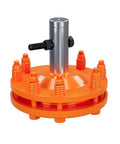 Heavy Duty PTO Slip Clutch For Tractors With 1 3/8 Inch Spline Shaft And Adjustable Spring Tension High Torque Protection built tough with orange design.