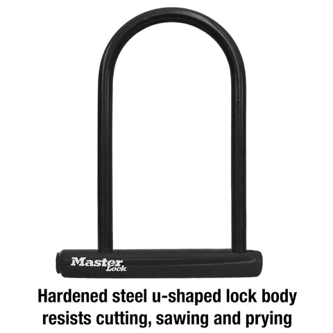 Black U Lock With Key For Bicycles And Outdoor Gear Heavy Duty Hardened Steel Body Standard Size Anti Theft Bike Lock