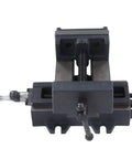Heavy Duty 4 Inch Cross Slide Drill Press Vise Made From Industrial Grade Cast Steel With Precision 100 Mm Jaw Opening and front view of vise