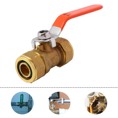 Swing By And Grab This Smooth Running Brass Ball Valve With Hose Barb perfect for water heater shut off with sturdy threaded connection.