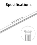 Skweawert round steel rod, 6 mm diameter × 200 mm length, high-speed steel lathe bar stock