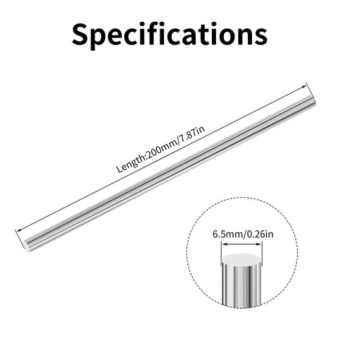 Skweawert round steel rod, 6 mm diameter × 200 mm length, high-speed steel lathe bar stock