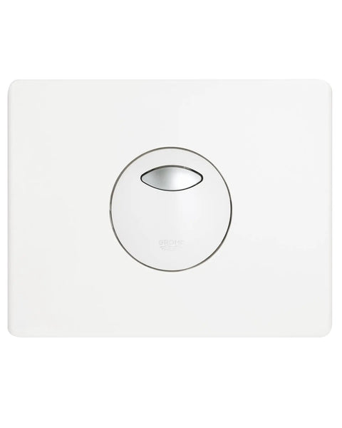 Skate Actuation Plate White For Dual Flush Toilets, ABS Cover, Scratch Resistant StarLight Finish, Start Stop Or Dual Flush Actuation