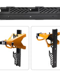 Heavy Duty Jack Stand Wall Mount Brackets For 2 And 3 Ton Stands, 12 Gauge Steel With Powder Coated Finish, Two Stands Per Mount