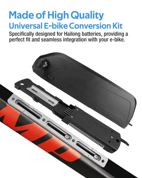 Sturdy Aluminum Ebike Battery Bracket Mount Plate With Adjustable Clamps And Nylon Straps No Fuss Frame Mount Kit for Hailong Batteries