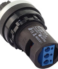 5K Ohm Rotary Potentiometer With Switch For Variable Speed Drives VSD VFD IP65, rear view showing connectors