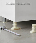 Durable PP Plastic Adjustable Cabinet Leveling Foot 4 Inch Furniture Leg stabilizing kitchen cabinet on uneven floor