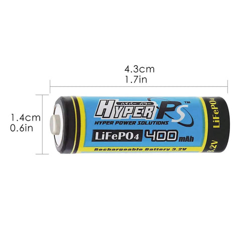 Four Pack LiFePO4 3.2V 14430 Rechargeable Batteries 400mAh 14 By 43mm 4 To 5 AA Size For Solar Panel Lights Toothbrushes Shavers And Flashlights