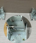 Heavy Duty Galvanized Steel Self Locking Hinge Brackets For Folding Desks And Couches detailed view of spring mechanism and mounting points