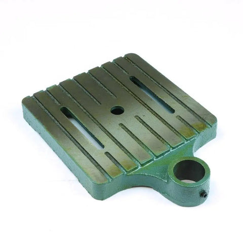 Green metal table base of Compact Benchtop Drill Press With Three Speeds 5000, 6500 And 8500 RPM for Precise Drilling