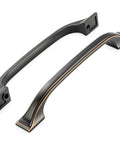 Oil Rubbed Bronze Slick Square Foot Craftsman Cabinet Pull Handles 5 Inch Center To Center Screws 128mm 25 Pack