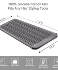 Heat Resistant Hair Tools Mat And Pouch Silicone Heat Mat And Holder For Curling Irons And Flat Irons size and features