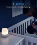 Smart WiFi Table Lamp For Bedroom With Voice Control And App Scheduling Works With HomeKit Siri Alexa Google Assistant SmartThings Multicolor Night Light Remote Control on nightstand.