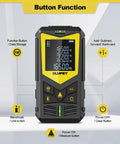 165ft Laser Distance Meter With Dual Bubble Levels And Black LCD Display Pythagorean Mode For Quick Distance Area And Volume Measurements A Handy DIYer And Pro Friendly Measuring Tool, button layout view