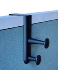 Over The Panel Garment Hanger For Cubicles With Double Posts Fits Two And A Half To Three Inch Office Partition Panels Black