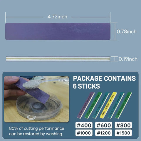 Sanding Sticks For Model Making, Durable Hobby Tools With 400 To 1500 Grit, Extended Sanding Area For Precise Miniatures And Detail Work