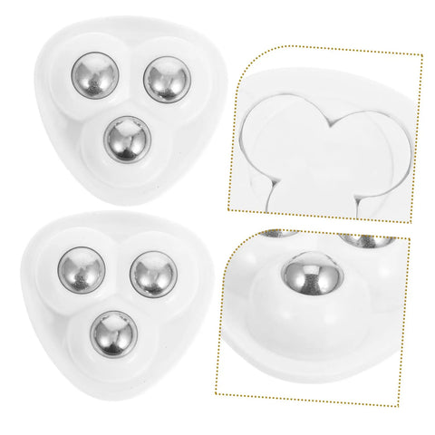 Heavy Duty Peel And Stick Caster Wheels 8 Pack Steel Rolling Casters with white plastic and metal design for smooth mobility.