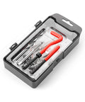Helicoil Thread Repair Kit For M8 X 1.25 And SAE Threads, DIY Ready with HSS Drill Bit in compact case