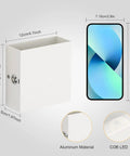Dimensions and details of Cord Free Battery Powered Wall Sconce With Touch Dimmer, Rechargeable LED Wall Light In Black