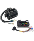 Badass High Torque Mid Drive Motor Conversion Kit For Dirtbikes And Mopeds Compatible With Standard Battery Pack Featuring ND72680 Controller showing motor and controller.