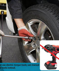 Locking Nut Remover Tool For Toyota And Lexus Wheel Locks in use for anti-theft nut removal on RAV4 wheel with manual torque wrench.