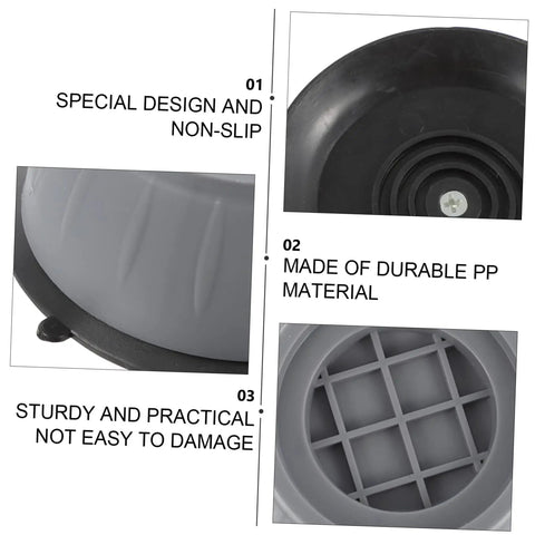 Detailed view of 8 Pack Anti Skid Heightening Pads for Washing Machines and Fridges, showing non-slip design and durable PP material.