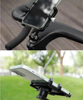 Adjustable Aluminum Alloy Bike Stem Phone Mount For Handlebar Secure Cellphone Holder With Bottom Bracket on handlebars