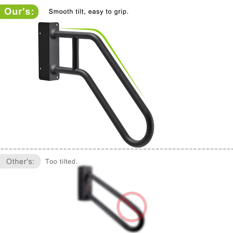 Heavy Duty 28 Inch Outdoor Handrails For 1 To 3 Step Stairs Non Slip Door Jamb Corner Mount Grab Bars U Shape Safety Handle