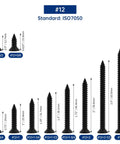 Badass Fifty Piece Kit Of Black 304 Stainless Steel Number 12 Flat Head Phillips Sheet Metal Screws Half Inch Length Job Site Ready Fastener Bundle Drops Right In Comes With Swappable Driver Bits No Sweat Setup detailed size chart