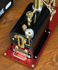 Mini Steam Engine Kit With Reversible Reciprocating Single Cylinder Live Engine And Copper Boiler, premium brass boiler details