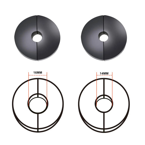 Ball Stopper For Three Eighths Inch ID Air Hose Reel, Adjustable Hose Bumper with 14mm and 16mm hole size options, top view
