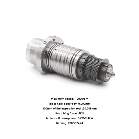 BT30 CNC Router Spindle 3KW To 5.5KW High Speed Milling Machine With 7008C Ceramic Bearings And 10000 RPM Max Water Cooled