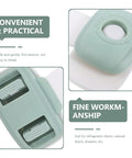 Close-up of Five Pack Kid Proof Cabinet Locks with ABS Material 360 Degree Rotating Latch and Double Press Buckle Safety Design.