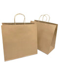 Kraft Paper Bags With Handles 250 Count Heavyweight 13x7x13 Inches For Gift Shopping Party Retail And Storage Reusable Eco Friendly