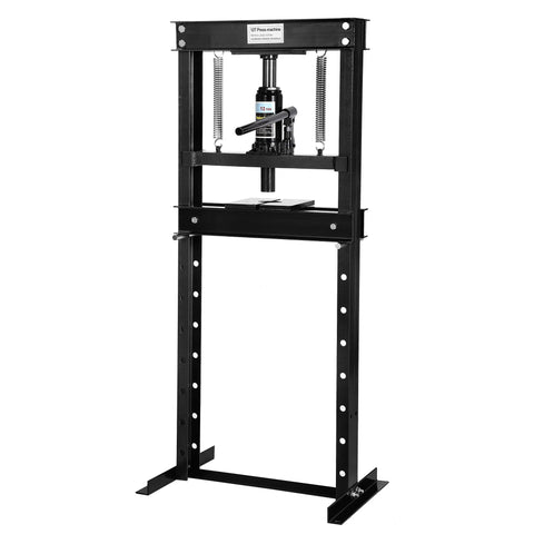 Beefy 12 Ton Hydraulic Press For Metalworking And Auto Repairs With H Frame Adjustable Work Table Stamping Plates Built In Safety Valve