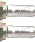 3AN Braided Stainless PTFE Lined Hose Assembly, 12 Inch Long, Straight Female To Straight Female connectors close-up