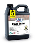 Concrete Paver Sealer Concentrate for Outdoor Spaces, Makes 5 Gallons, black container with label and 5 years protection