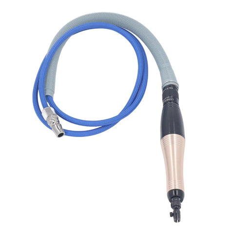 Badass 23000 RPM Pencil Die Grinder Air Tool with Heavy Duty Aluminum Alloy Body and blue hose for precision grinding.