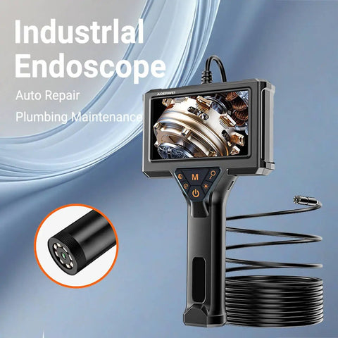 4.3 Inch Endoscope Camera With 8 LED Lights And 8mm Borescope IP67 Waterproof Snake Inspection Tool Real Time LCD Display