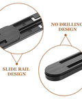 4 Pack Heavy Duty Drawer Slides 10.4 Inch Plastic Bottom Drawer Rails With Smooth Operation And Easy Install For Kitchen Cabinets And Bedroom Storage Boxes, no-drill slide rail close-up