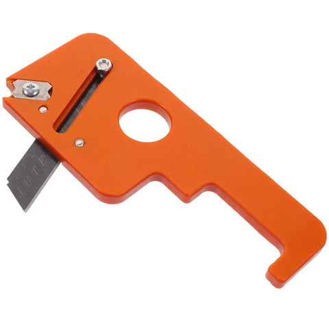 Hand Planer Wood Shaver for Edge Banding and Deburring 8mm, orange ergonomic manual tool with adjustable chamfer blade visible