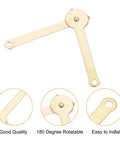Four Pack Lid Support Hinges 4.5 By 0.79 Inches 180 Degree Folding Lift Stay Hinges Gold for cabinets, wooden boxes, wardrobes