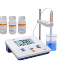 Pro Grade Lab Benchtop pH Meter Kit With 0.01 pH Accuracy, Auto One To Two Point Calibration, Digital Bench Top pH Meter And Electrode, 6.0 Inch HD LCD Screen, IP54 Waterproof, All In One, Easy Factory Reset