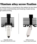 P1P P1S Hotend Assembly Extruder Printhead Kit with titanium screw fixation for Bambu Lab 3D Printer, showing upgrade and official versions.