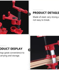 Heavy Duty Half Inch Woodworking Pipe Clamps With Rubber Protection Sleeve Quick Grip Vise For Frame Assembly Metalworking And Job Site Builds stay locked in tight, steel construction with red finish for durability.